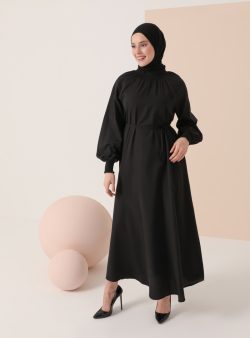 Tesettür Elbise İnşirah Siyah