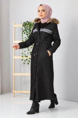 Manto MISSVALLE Füme / Siyah