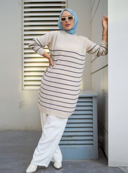 Triko Tunik Por La Cara Taş Rengi