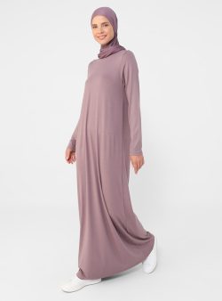 Tesettür Elbise Refka Mor / Vintage Mor
