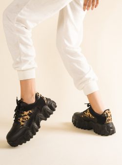 Spor Ayakkabı Ayakkabı Havuzu Leopar / Siyah