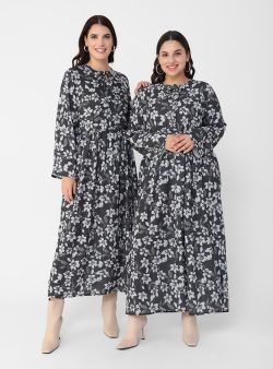 Büyük Beden Elbise Alia Siyah