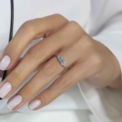 0.74 Karat Pırlanta Renkli Yüzük