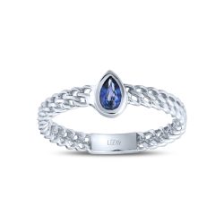 0.25 Karat Pırlanta Safir Yüzük