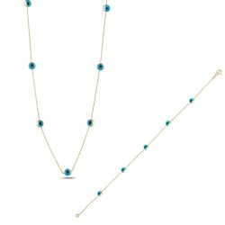 Altın Nazar Boncuklu Set