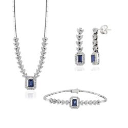 5.48 Karat Pırlanta Safir Set