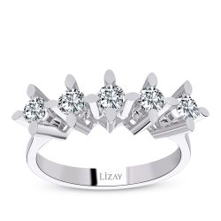 0.41 Karat Pırlanta Beştaş Yüzük