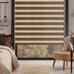 Taç inova Kendini Temizleyen Bambu Zebra Stor Perde Krem 100×200 Cm Krem