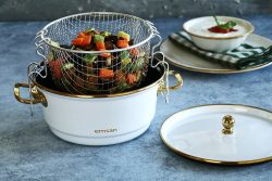 Emsan Troy Emaye Kızartma Tenceresi Beyaz 24 cm