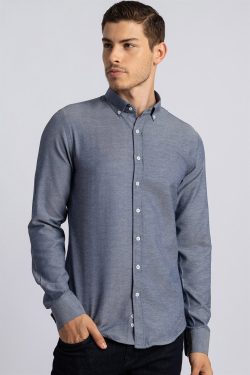 Slim Fit Dar Kesim Oxford Spor Erkek Gömlek