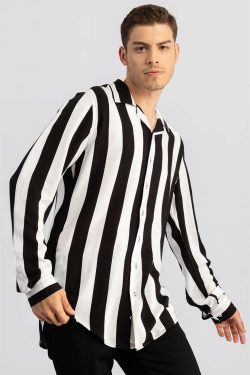 Slim Fit Dar Kesim Viskon Pamuk Uzun Kol Gömlek