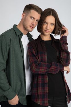 Klasik Fit Düz Oduncu Cepli Kışlık Unisex Gömlek