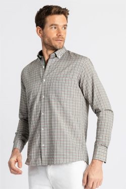 Klasik Fit Rahat Kesim Kareli Erkek Gömlek