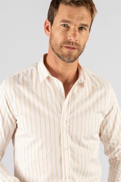 Slim Fit Uzun Kol Çizgili Erkek Gömlek