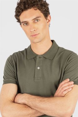 Slim Fit Dar Kesim Düz Polo Yaka Erkek T-Shirt