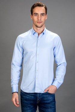 Slim Fit Dar Kesim Oxford Spor Erkek Gömlek