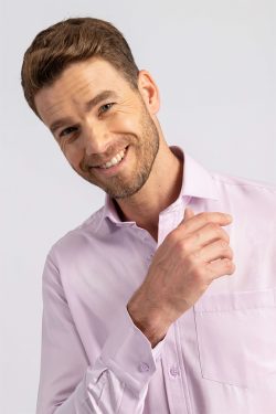 Klasik Fit Rahat Kesim Düz Erkek Gömlek