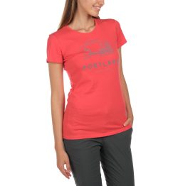 Six Mile Hike Kısa Kollu Kadın T-shirt Kırmızı