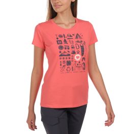 Camp Stamp Performance Kadın T-shirt Kırmızı