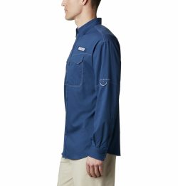 Low Drag Offshore Uzun Kollu Erkek Gömlek Mavi