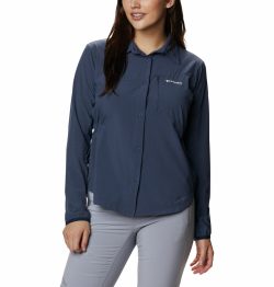 W Mazama Trail Woven Kadın Uzun Kollu Gömlek Mavi