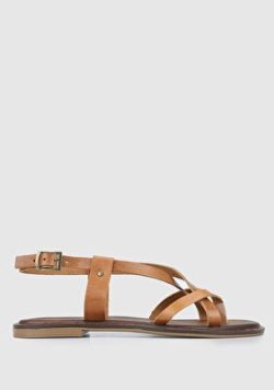 Taba Kadin Düz Sandalet