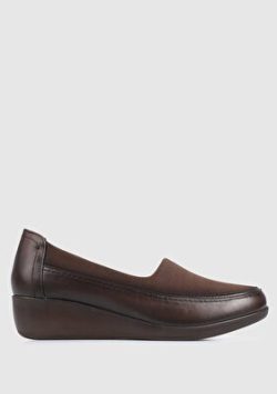 Kahve Deri Kadin Casual Ayakkabi