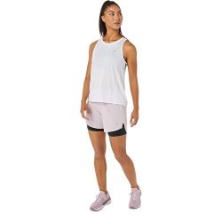 Asics ROAD 2-N-1 5.5IN SHORT Kadın Beyaz Şort 2012A771-713