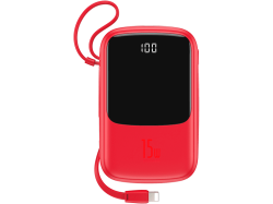 BASEUS QPow 10000mah Taşınabilir Şarj Cihazı Kırmızı