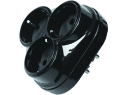 PELSAN Üçlü Fiş Priz Trio Siyah Golyat