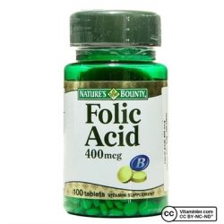 Nature’s Bounty Folic Acid 400 Mcg 100 Tablet
