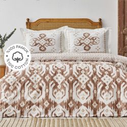 Karaca Home Neos Bej 0 Pamuk Çift Kişilik Nevresim Takımı