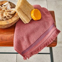 Karaca Home Softy 0 Pamuk Aplikeli Yüz Havlusu 50×90 cm Kırmızı