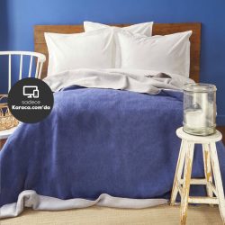 Nautica Home Jetty Lacivert Bej Çift Taraflı Çift Kişilik Pamuk Battaniye