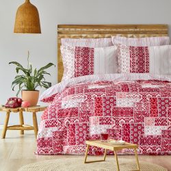 Karaca Home Pietra Kırmızı 0 Pamuk Tek Kişilik Nevresim Takımı