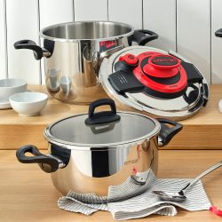 Emsan Montana İndüksiyon Tabanlı Düdüklü Tencere Seti Siyah Kırmızı 4+6 Litre