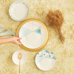 Karaca Aqua 24 Parça 6 Kişilik Porselen Yemek Takımı