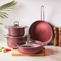 Karaca Biogranit Steel Plus 7 Parça Tencere Seti Mor