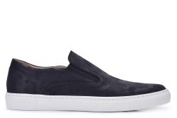 Hakiki Deri Lacivert Sneaker Erkek Ayakkabı -11541-