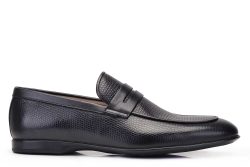 Hakiki Deri Siyah Günlük Loafer Yazlık Erkek Ayakkabı -11780-