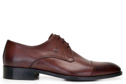 Kahverengi Klasik Bağcıklı Kösele Erkek Ayakkabı -8966-