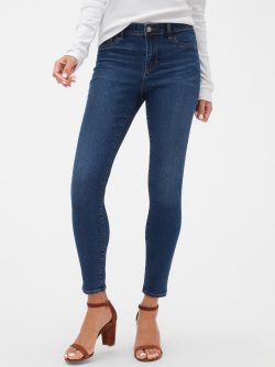 lacivert Orta Belli Legging Jean Pantolon