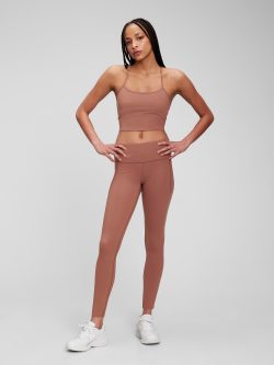 Kahverengi GapFit High Rise Power Legging Tayt