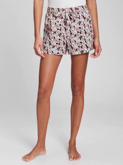 Beyaz Disney Minnie Mouse Poplin Pijama Şort
