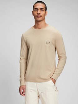 Kahverengi Gap Logo T-Shirt