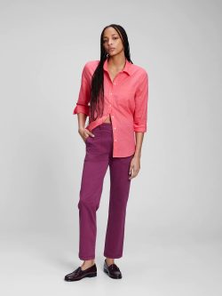 Mor High Rise Girlfriend Washwell Utility Khaki Pantolon