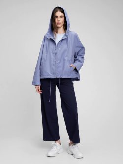 Mor Crop Anorak Ceket