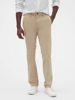 Bej Slim Fit Gap Flex Khaki Pantolon
