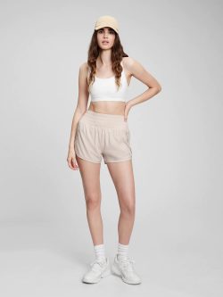 Bej GapFit High Rise Running Şort