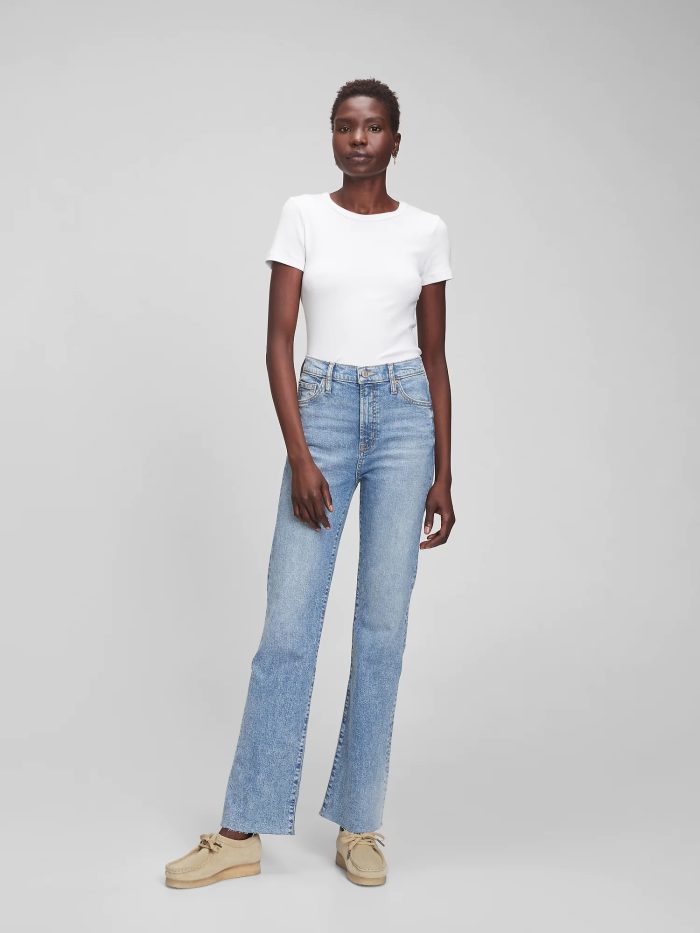 Açık Mavi High Rise Washwell™ Vintage Flare Jean Pantolon